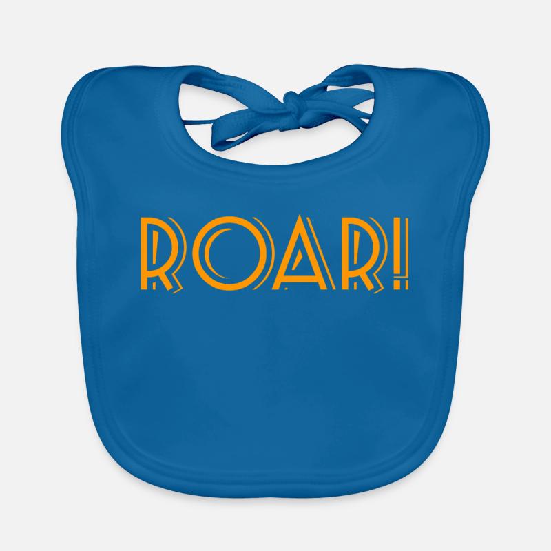 ROAR! - Bavoir bio Bébé - bleu paon
