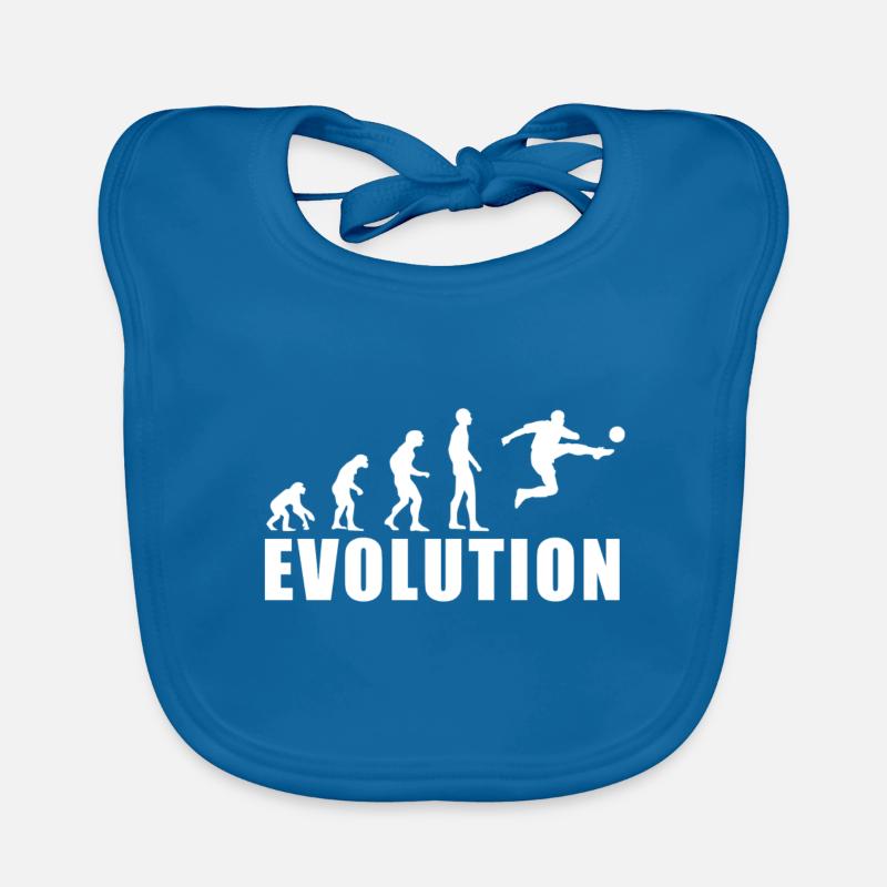 EVOLUTION FUßBALL Spieler Stürmer Geschenk Baby Bio-Lätzchen