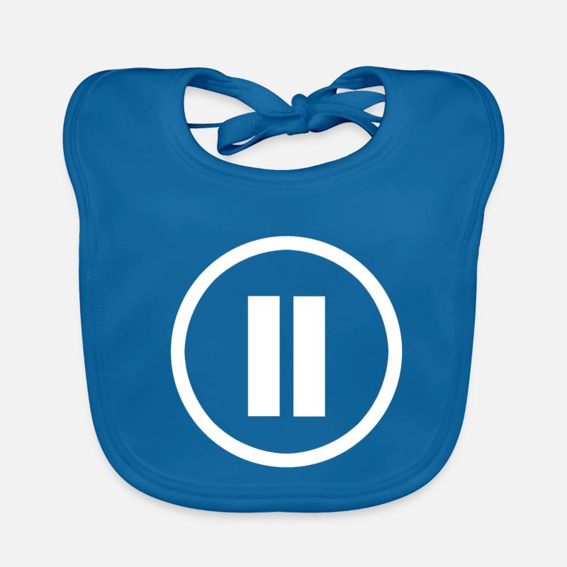pause - Bavoir bio Bébé - bleu paon
