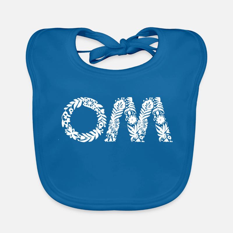 Om - Bavoir bio Bébé - bleu paon