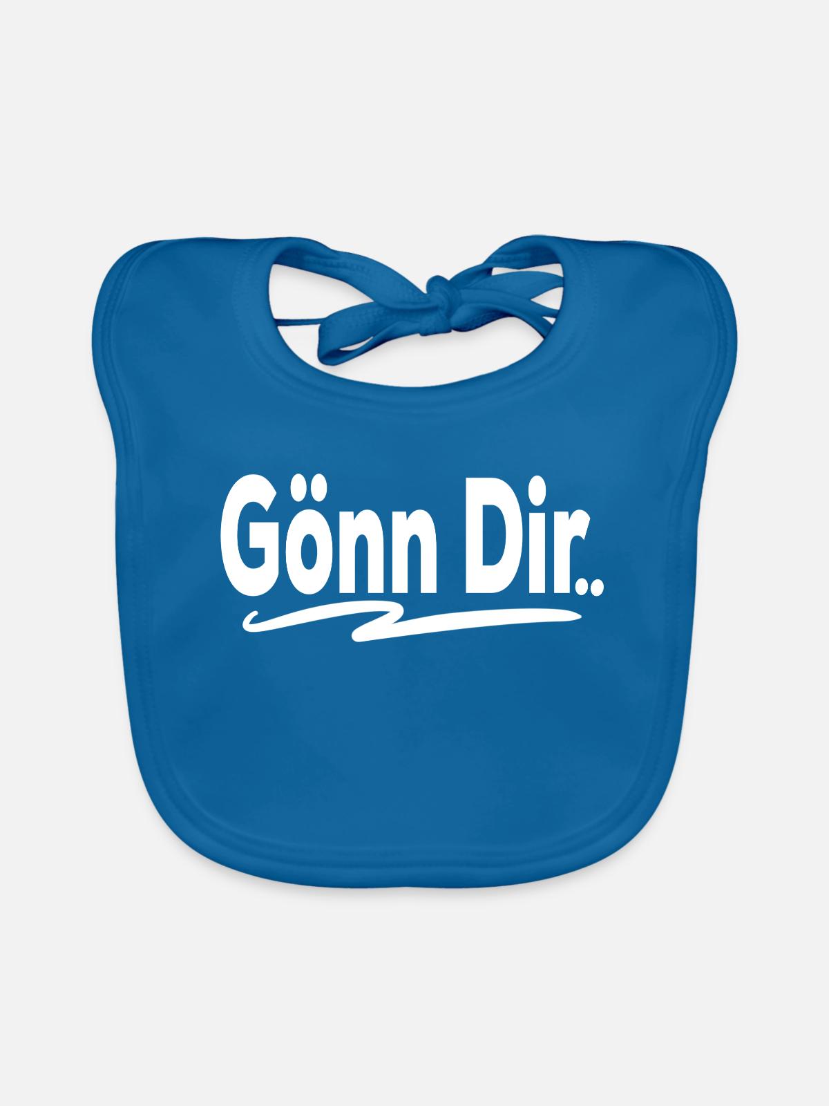 Gönn Dir - Baby Bio-Lätzchen - Pfauenblau - Vorne
