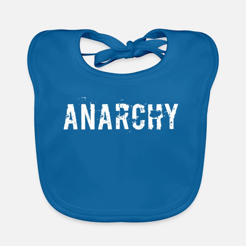 Anarchie - Bavoir bio Bébé - bleu paon