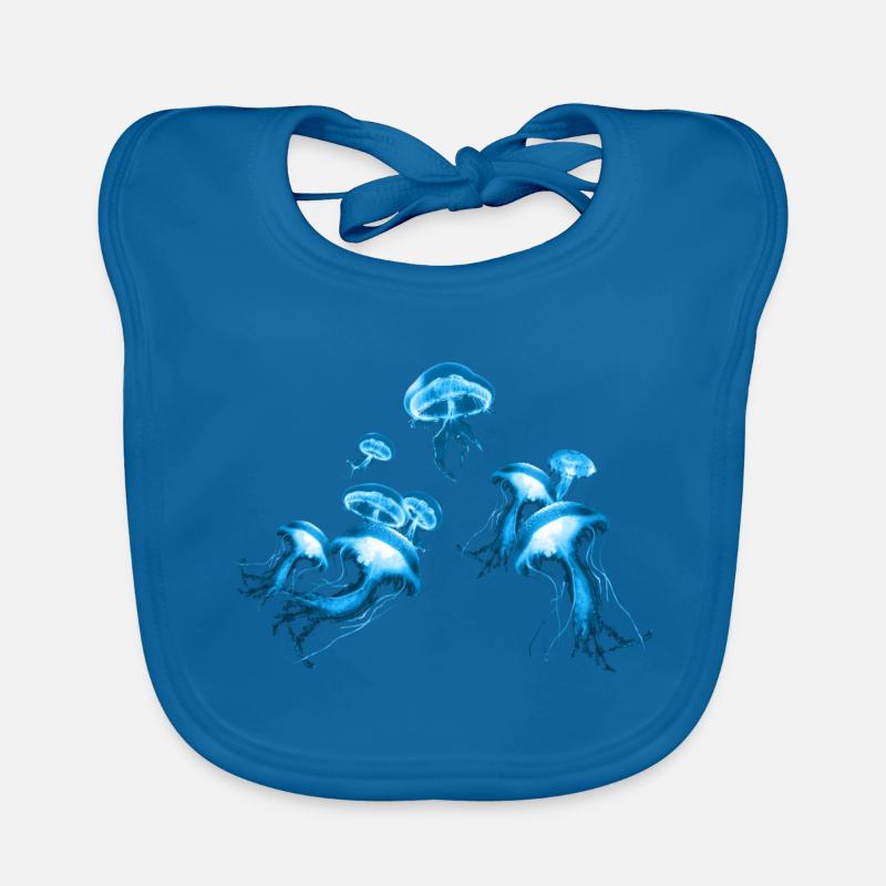 méduse bleue Bavoir bio Bébé