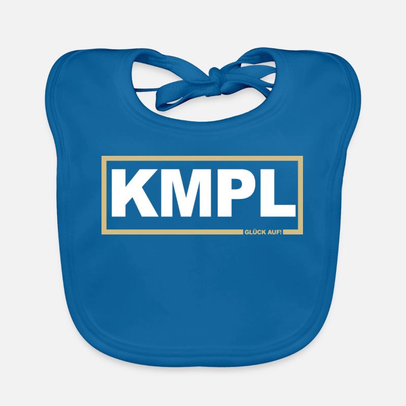 KMPL - Mon pote gold - Bavoir bio Bébé - bleu paon
