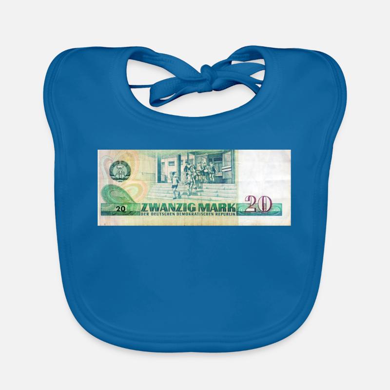 20 mark der ddr - Baby Bio-Lätzchen - Pfauenblau