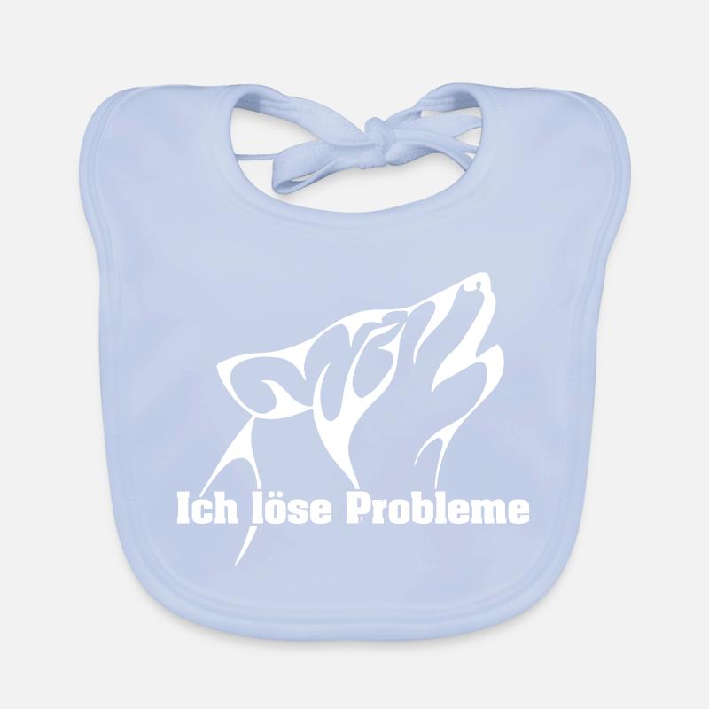 The wolf solves problems Organic Baby Bibs