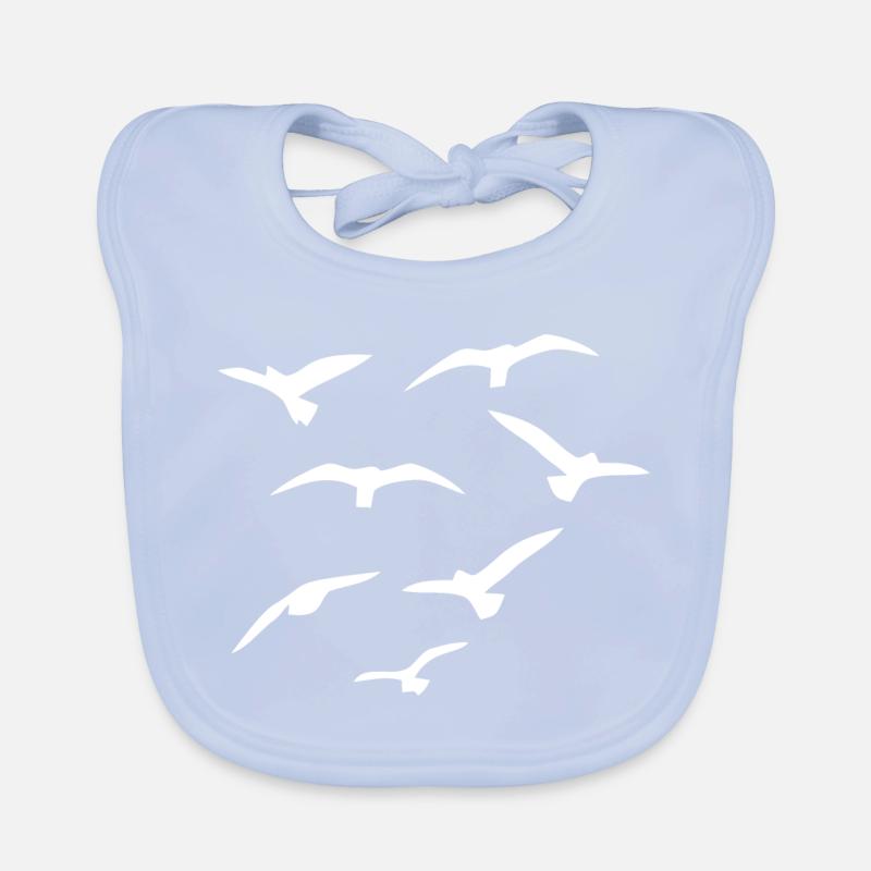 Fliegende Voegel Geschenkidee Baby Bio-Lätzchen