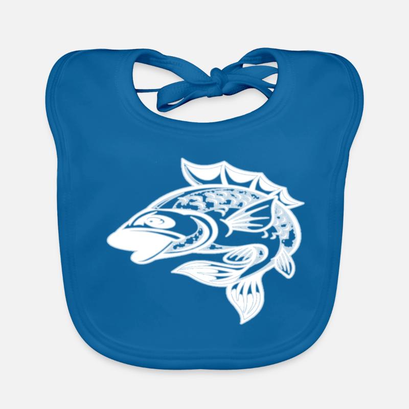 Pêche poisson blanc Bavoir bio Bébé