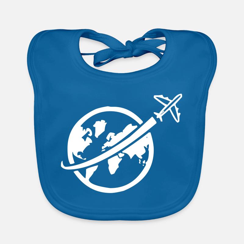 Avion avec globe-globe Bavoir bio Bébé