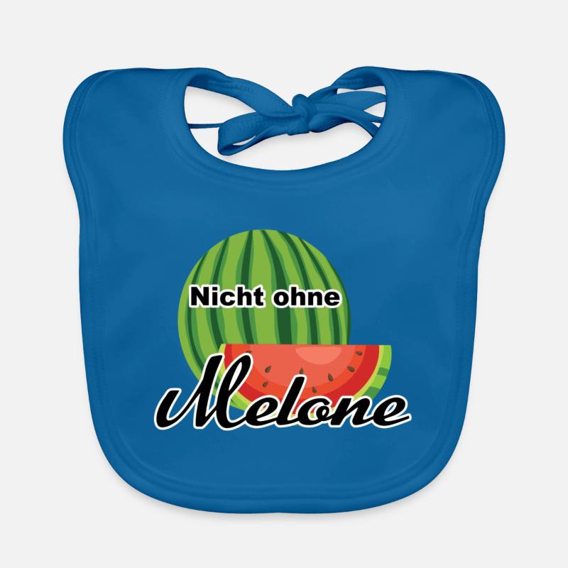 Melone Wassermelone Somme - Baby Bio-Lätzchen - Pfauenblau