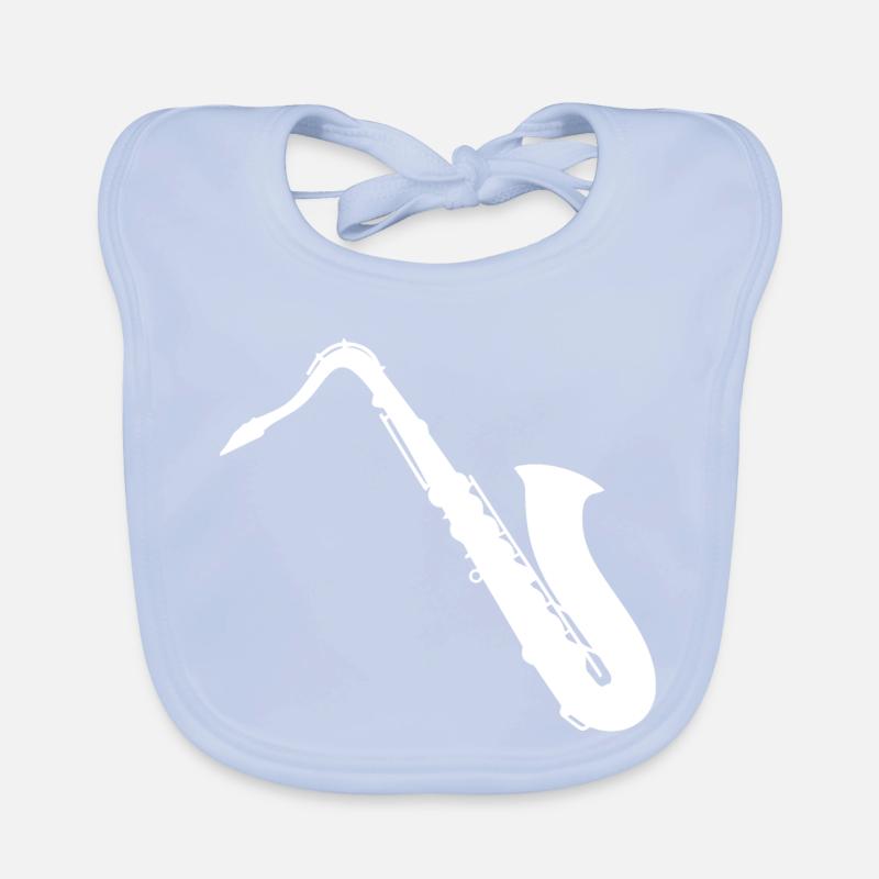Saxophonist Saxophone - Design Organic Baby Bibs