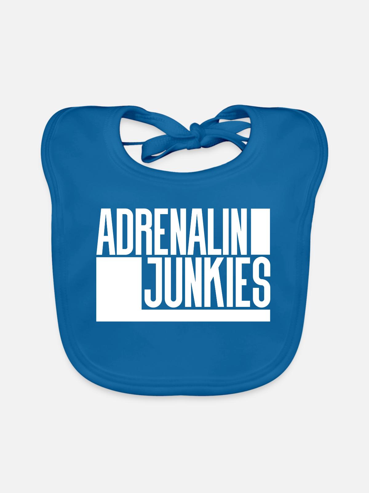 Adrenalin Junkies - Baby Bio-Lätzchen - Pfauenblau - Vorne