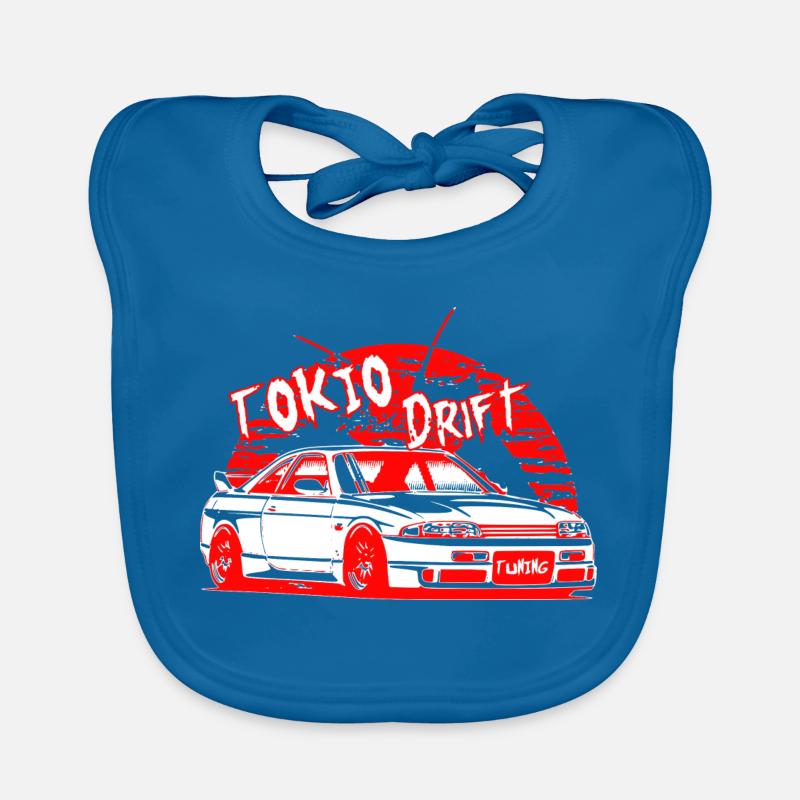 Tokyo Drift Car Organic Baby Bibs