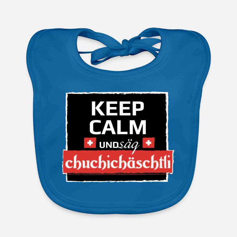 KeepCalm und Schweizerdeutsch Baby Bio-Lätzchen