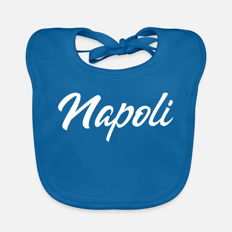 Napoli Script lettering Organic Baby Bibs