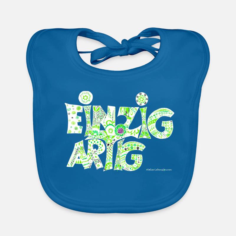Einzigartig - Baby Bio-Lätzchen - Pfauenblau