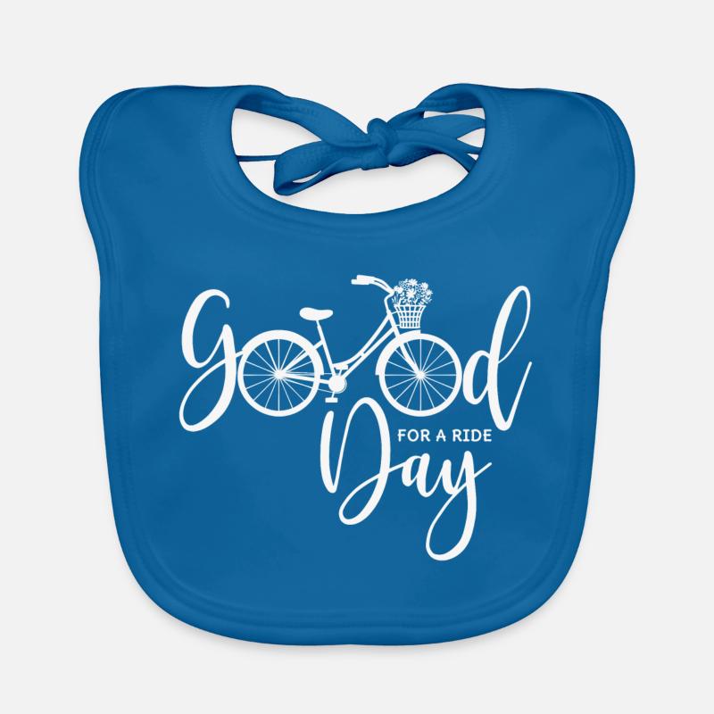 Fahrrad - Baby Bio-Lätzchen - Pfauenblau