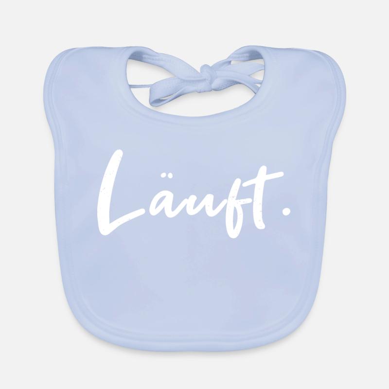 Läuft. – Handlettering Statement Baby Bio-Lätzchen