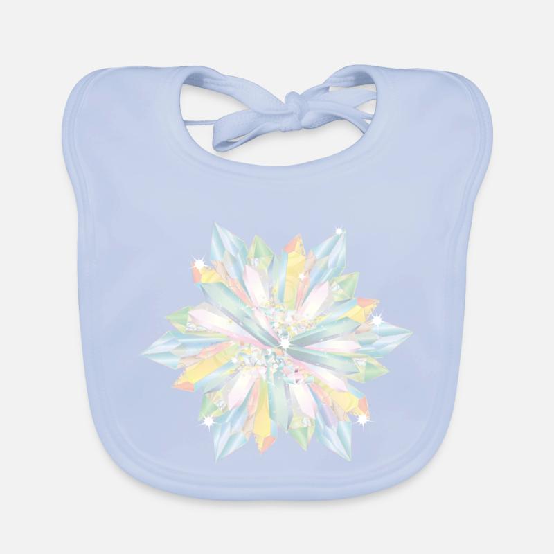 iridescent crystals star Organic Baby Bibs