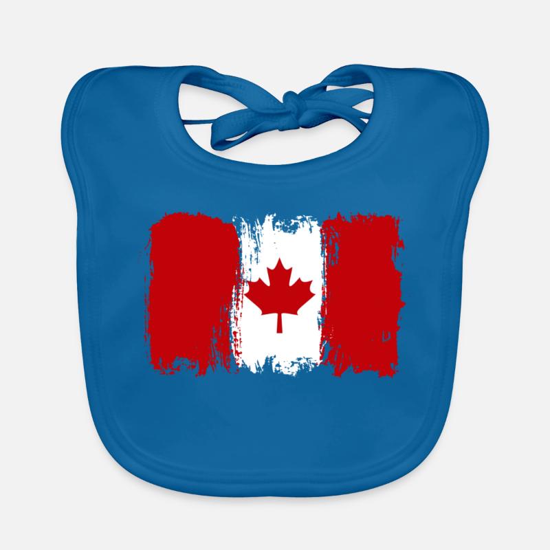 Maple Leaf Ink Splash Organic Baby Bibs