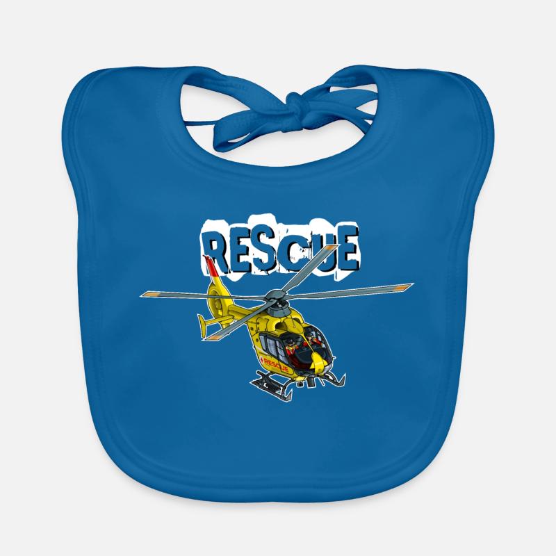 Hubschrauber Rettung Baby Bio-Lätzchen