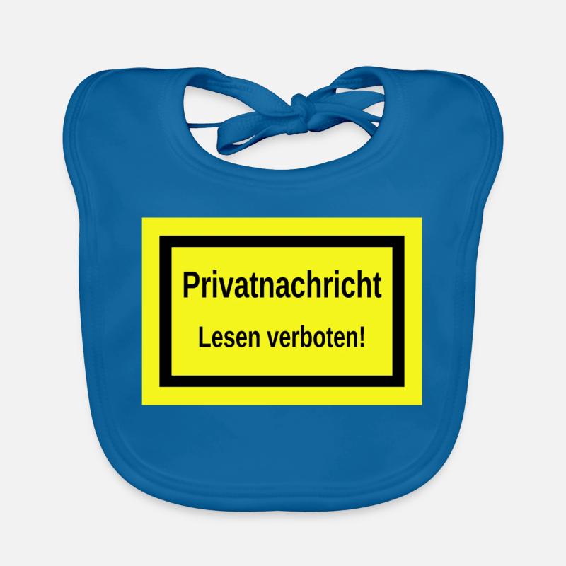 Lustiger Spruch - Baby Bio-Lätzchen - Pfauenblau