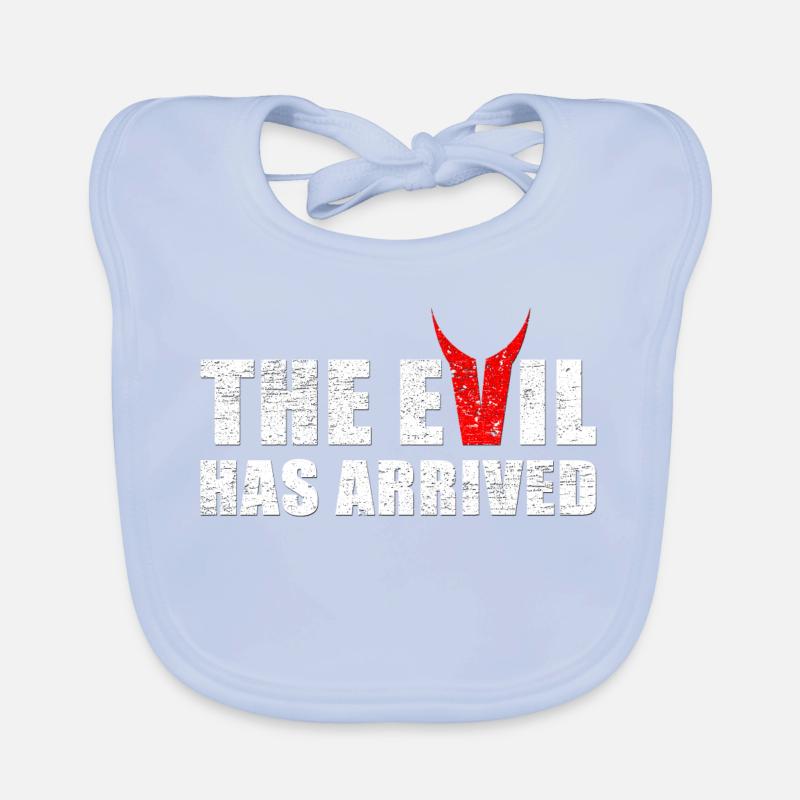 Evil has come with horns from the devil Organic Baby Bibs