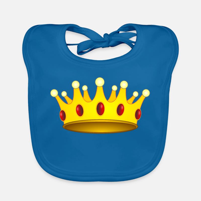 Crown for king or queen Organic Baby Bibs