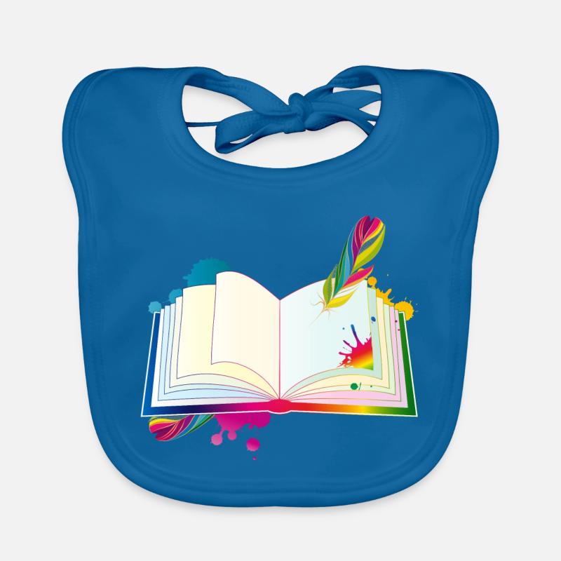 journal hétéroclite avec plume et blobs Bavoir bio Bébé