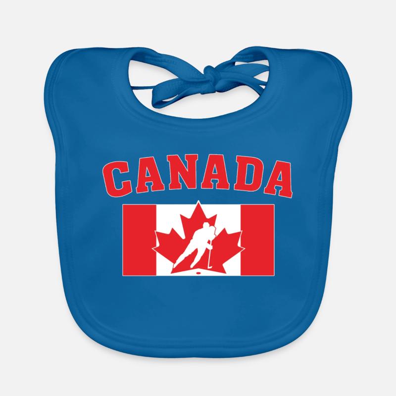 Kanada-Eishockeyflagge Baby Bio-Lätzchen
