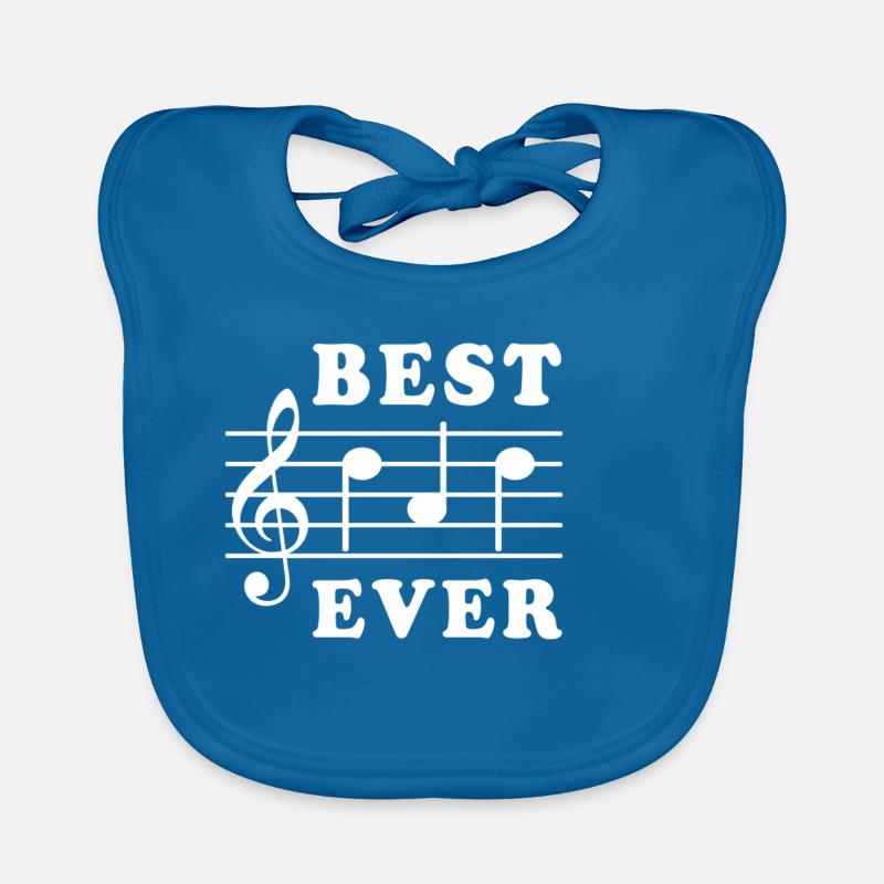 Best Dad Ever Music Organic Baby Bibs