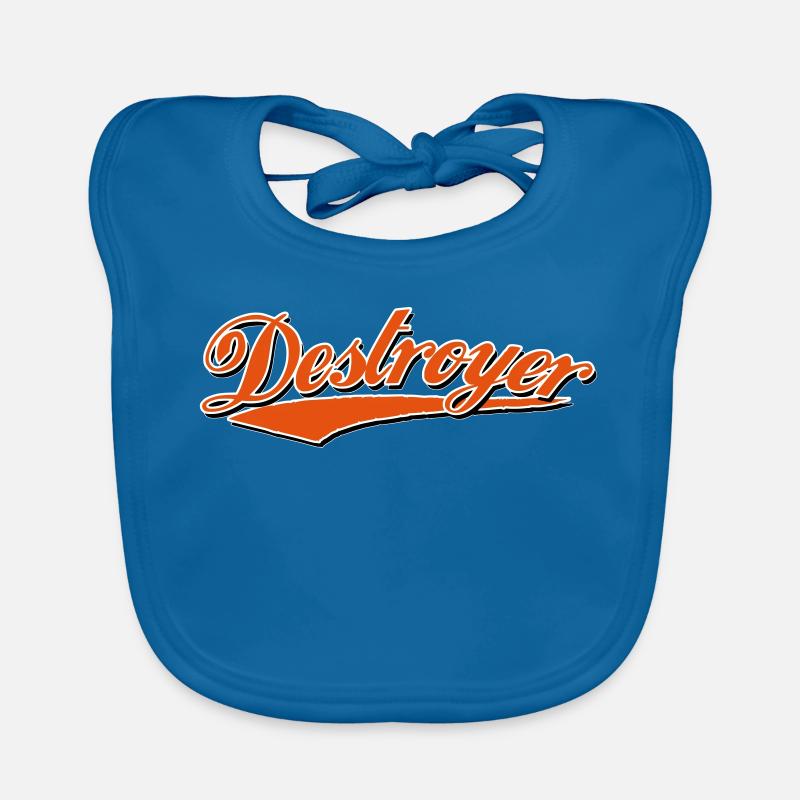 destroyer destroy zerstörer crash bandit Baby Bio-Lätzchen