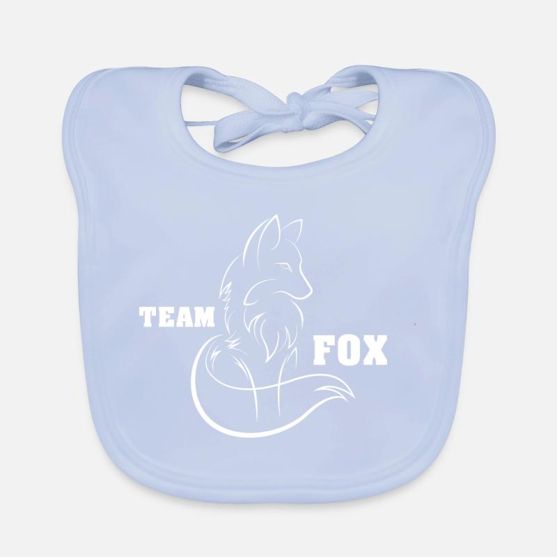 team fox fuchs symbol geschenk idee idea gift Baby Bio-Lätzchen