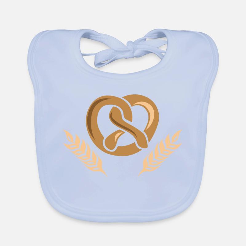 Logo de l’icône de l’icône de blé de céréales Baker Bakery Bavoir bio Bébé