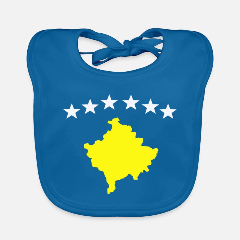 Kosovo flag Organic Baby Bibs
