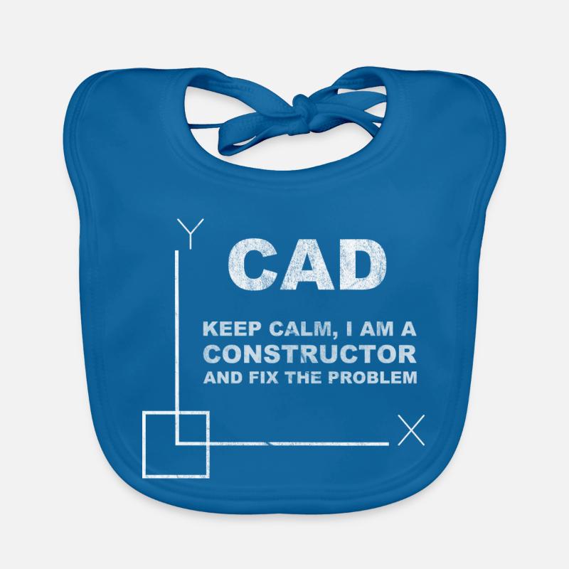 CAD Keep Calm Constructor Engineering Baby Bio-Lätzchen