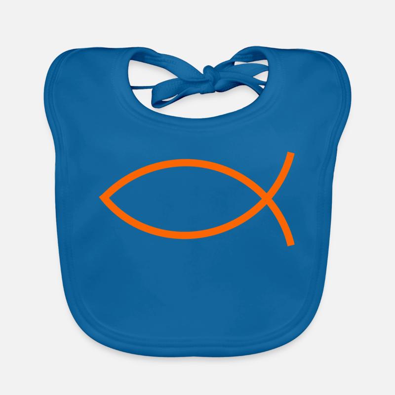 Jesus fish Ichthys fish fish Organic Baby Bibs