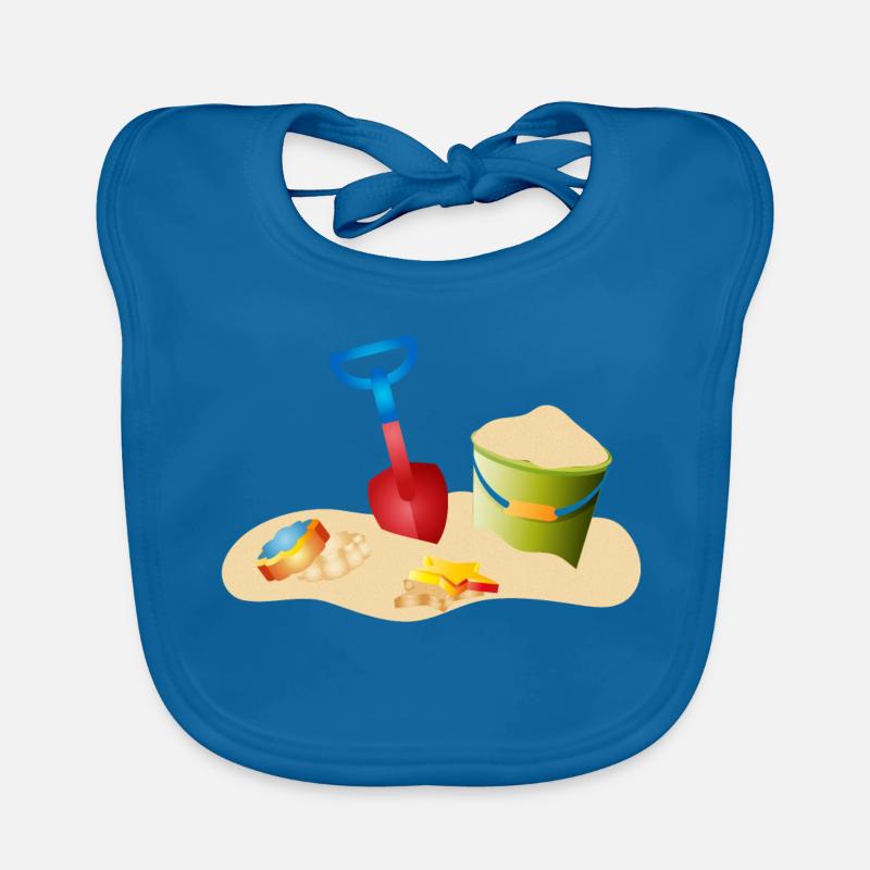 Sand Spielzeug am Strand oder im Sandkasten Baby Bio-Lätzchen