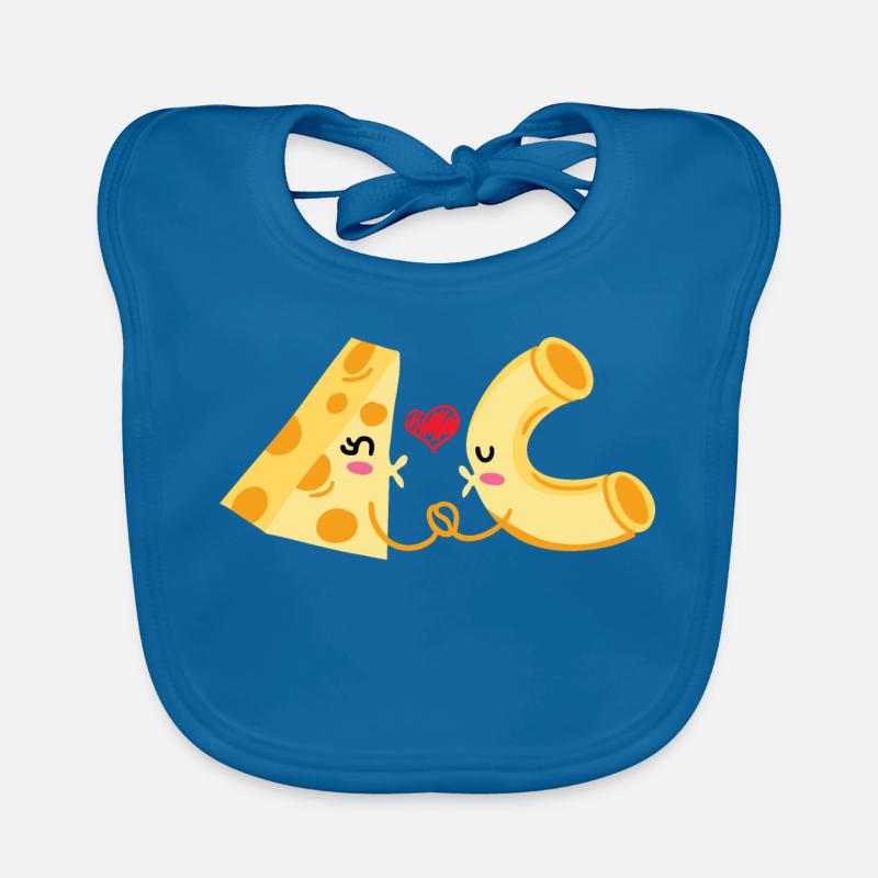 Cheese and pasta Perfect together Organic Baby Bibs