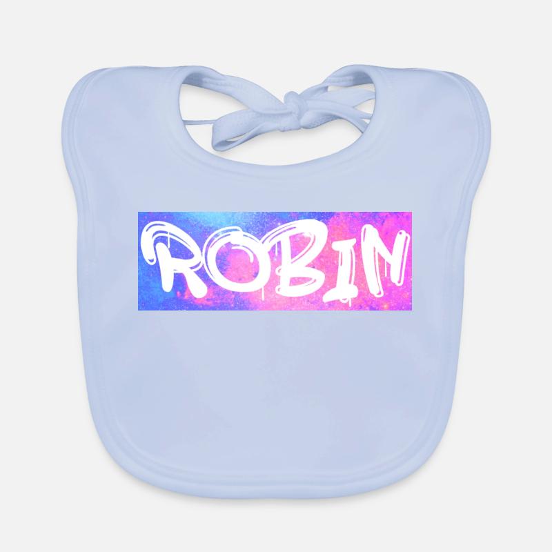 Robin Name Geschenk Geschenkidee Galaxie Baby Bio-Lätzchen