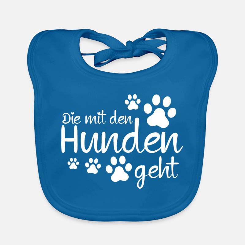 Die mit den Hunden geht Baby Bio-Lätzchen