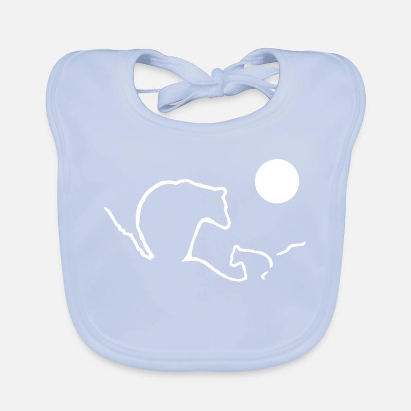 Maman ours et ourson Bavoir bio Bébé