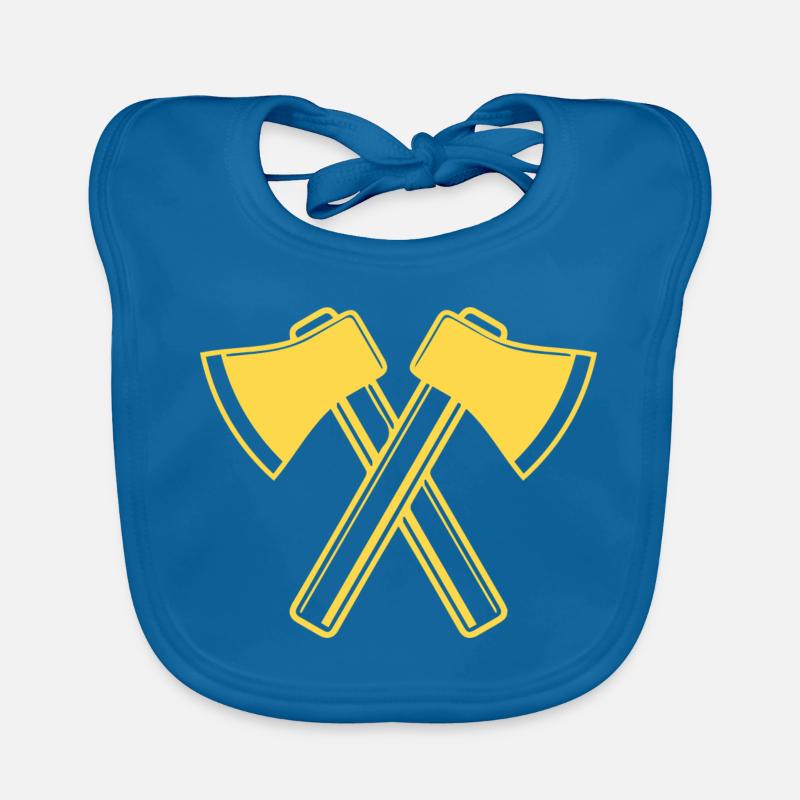 Axe Axes Bûcheron Forestier Bavoir bio Bébé