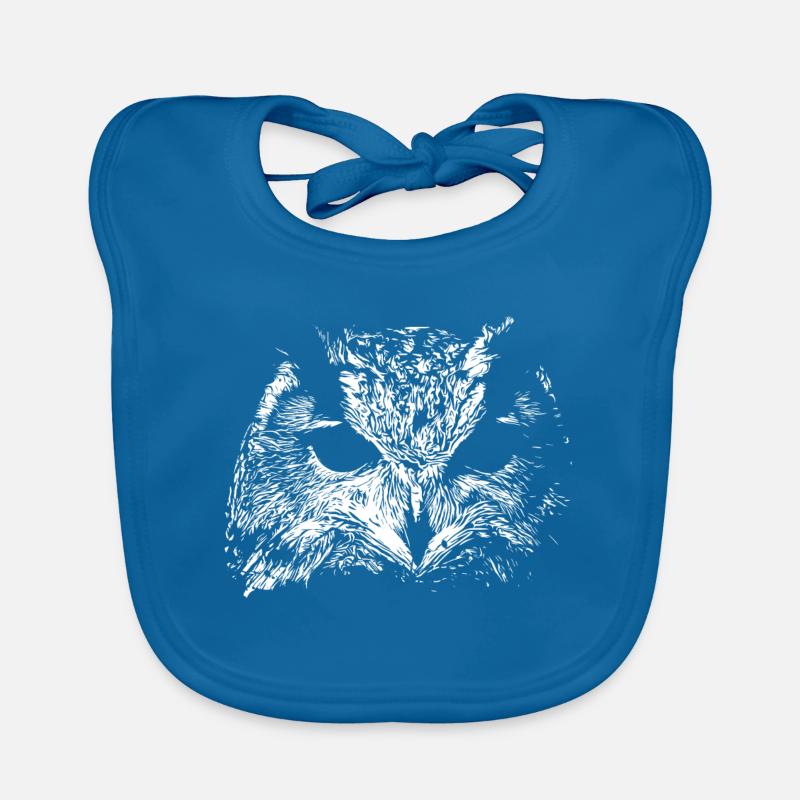 Hibou effrayant Bavoir bio Bébé