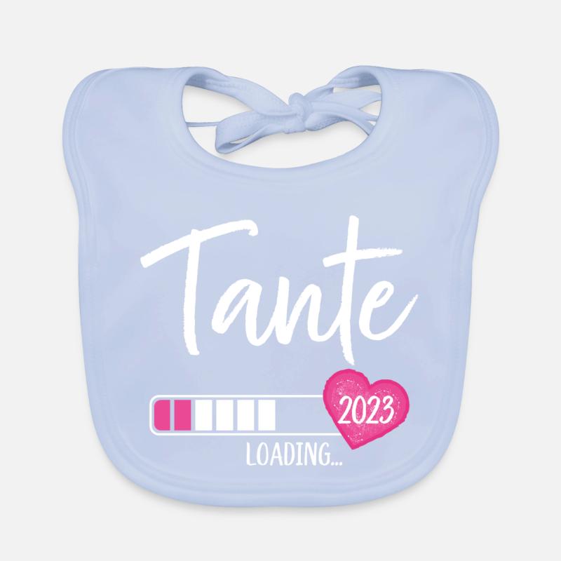Tante Loading 2023 Herz Nichte Mädchen Baby Bio-Lätzchen