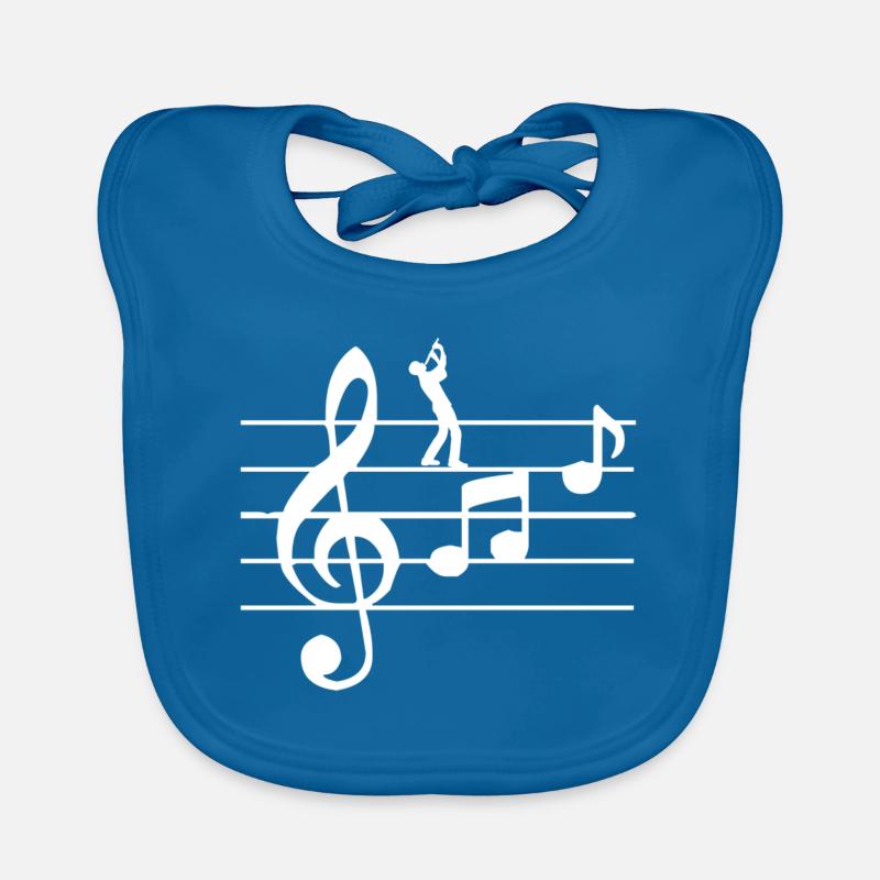 Flute Wind Instruments Organic Baby Bibs
