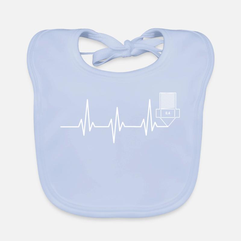Heartbeat Impression 3D drôle TShirt Design Bavoir bio Bébé