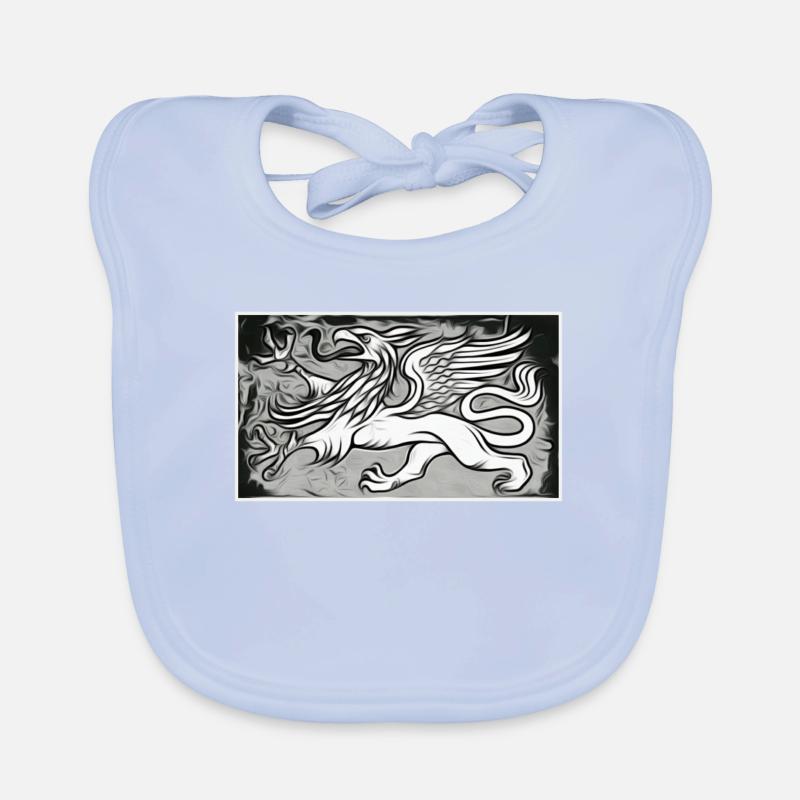 Ein Greif in grau Baby Bio-Lätzchen