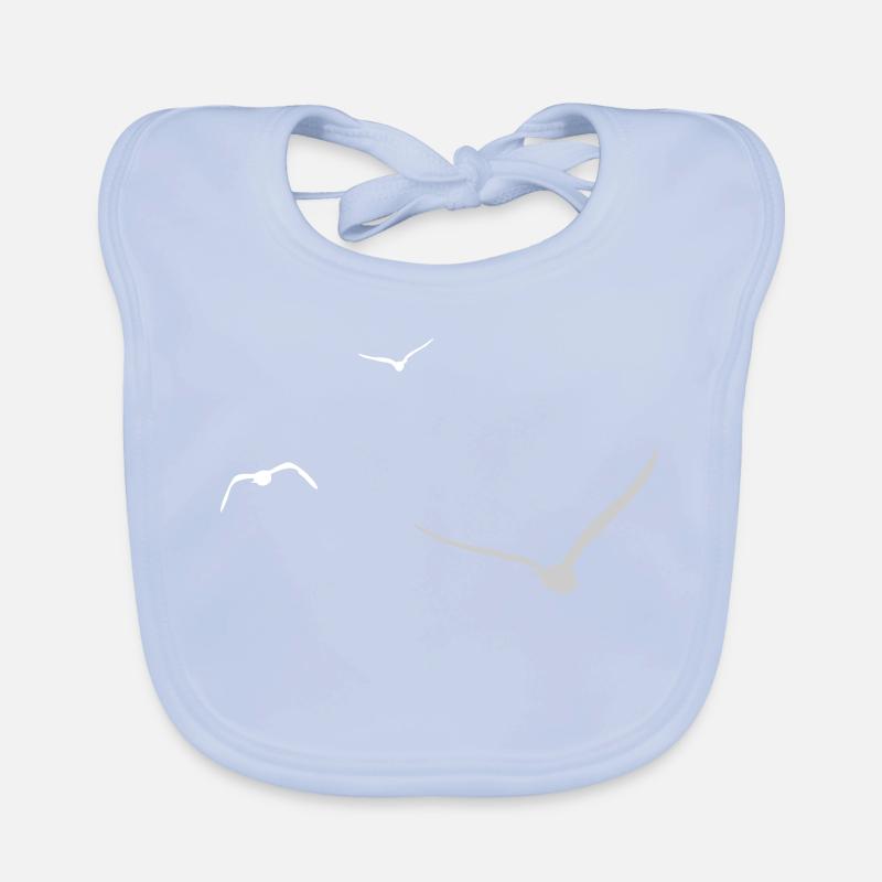 Drei Möwen | Möwe | Farben einstellbar Baby Bio-Lätzchen