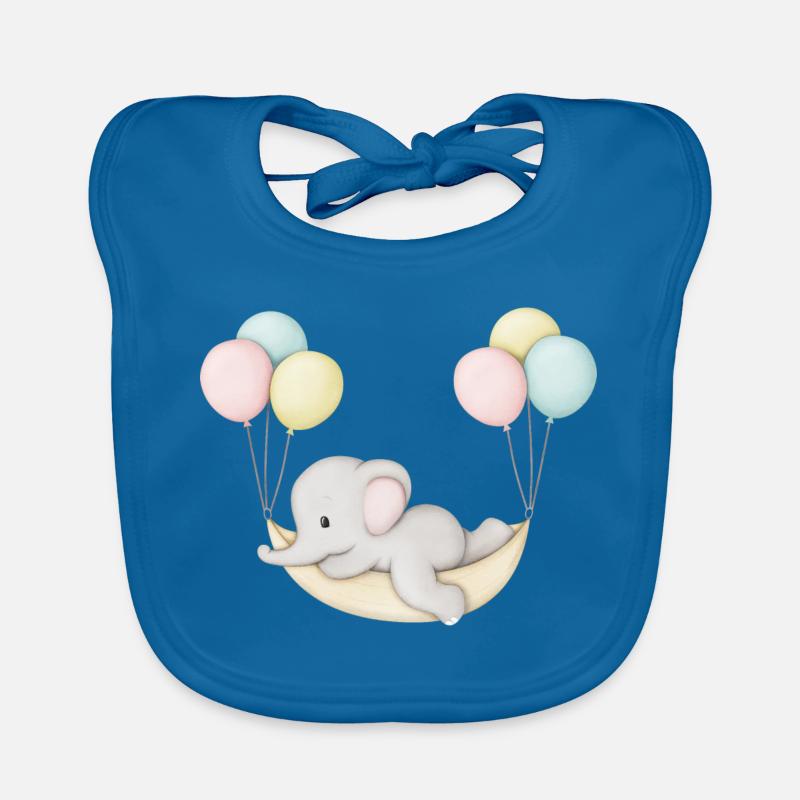 mignon bébé éléphant dans un hamac Bavoir bio Bébé